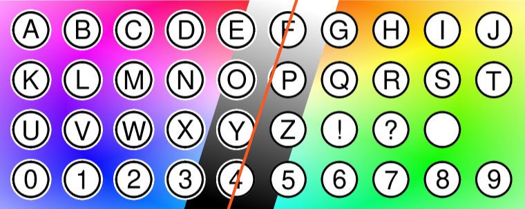 Set of light round map markers on a rainbow-colored background